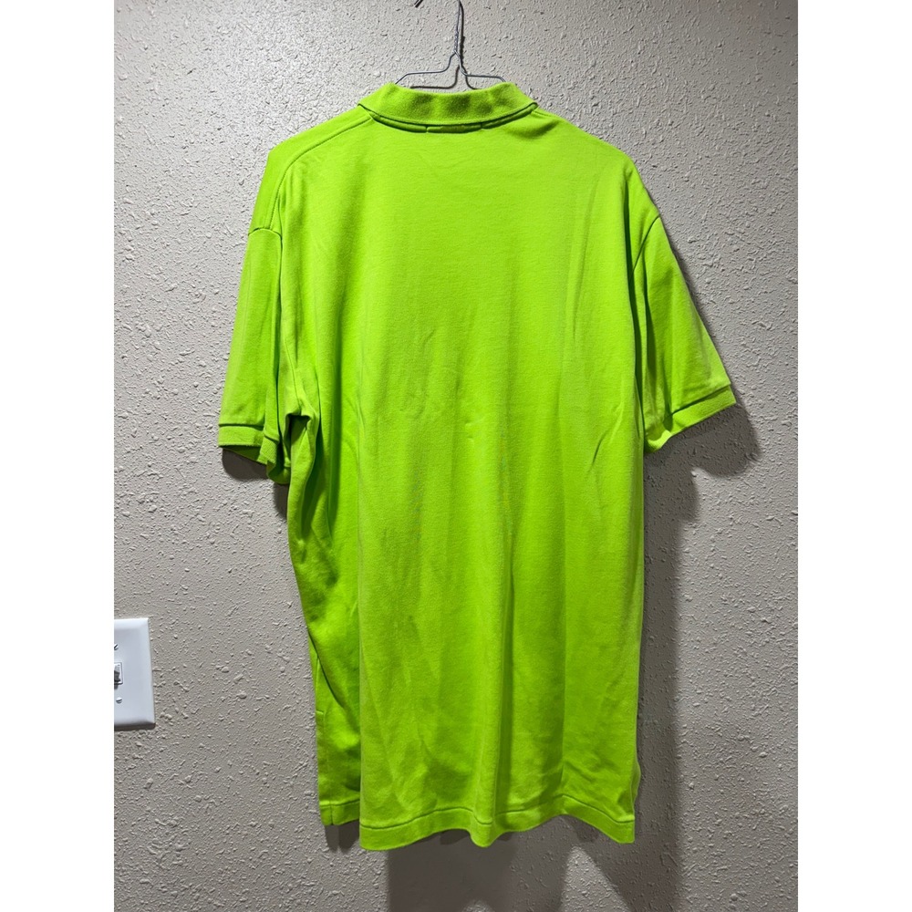 Polo Ralph Lauren Mens Lime Green Short Sleeve Polo Shirt Orange Pony Size M